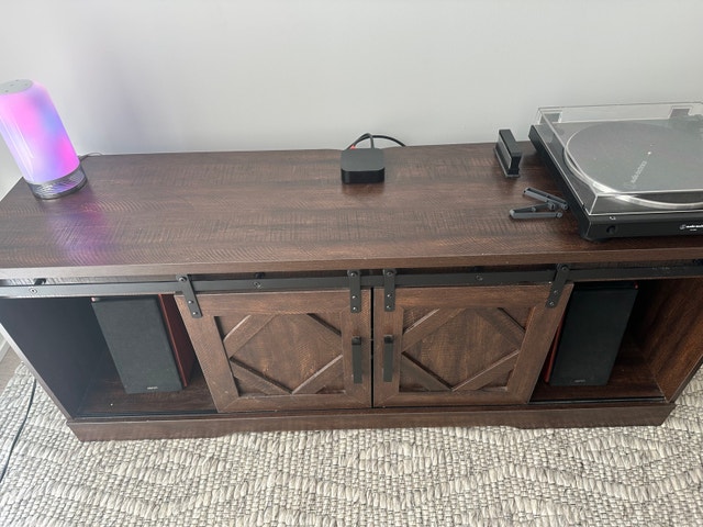 Farmhouse TV Stand – Sliding Barn Doors, fits 55”–65” TVs - photo 3