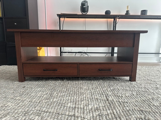 Lift Top Coffee Table with Storage Drawers