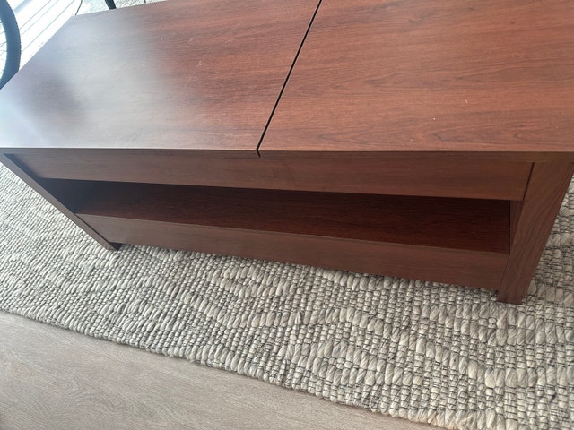 Lift Top Coffee Table with Storage Drawers - photo 5