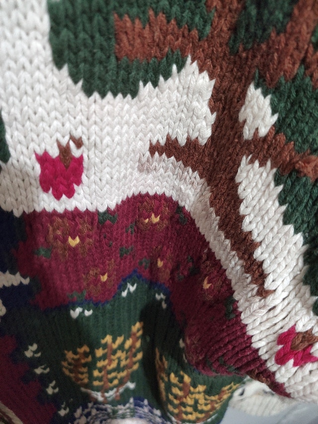 Vintage 90s Hand Knit Cotton Cardigan Womenswear - photo 4