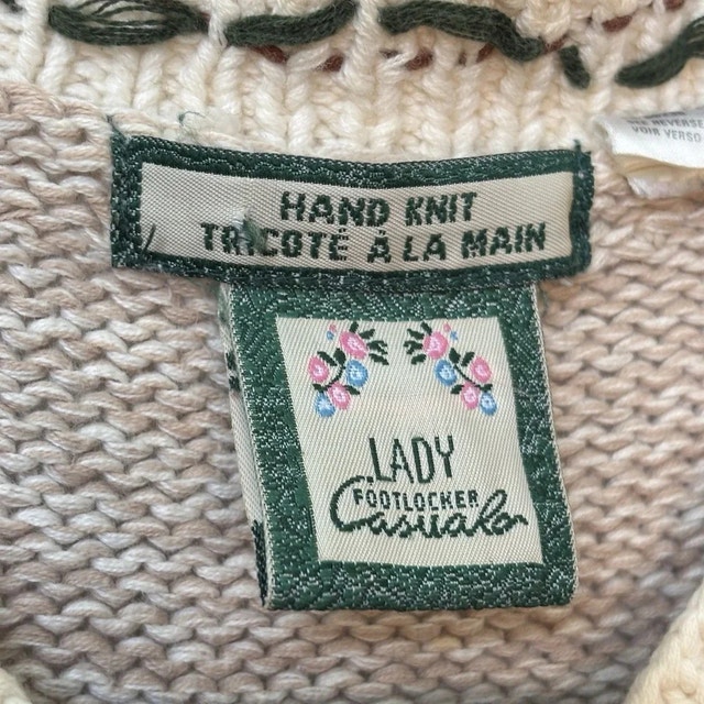 Vintage 90s Hand Knit Cotton Cardigan Womenswear - photo 5