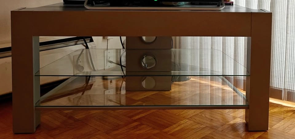 TV STAND unit with cable management holes - Grey - photo 2