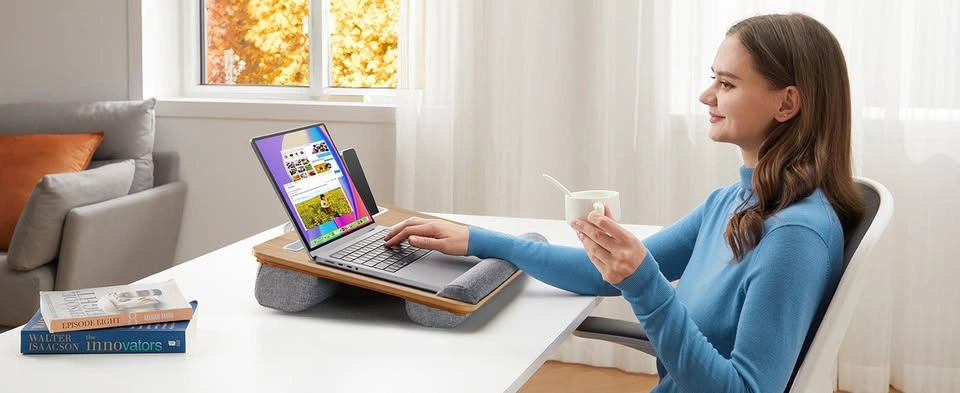Lap Desk for 17 Inch Laptop with Cushion & Wrist Rest - photo 4