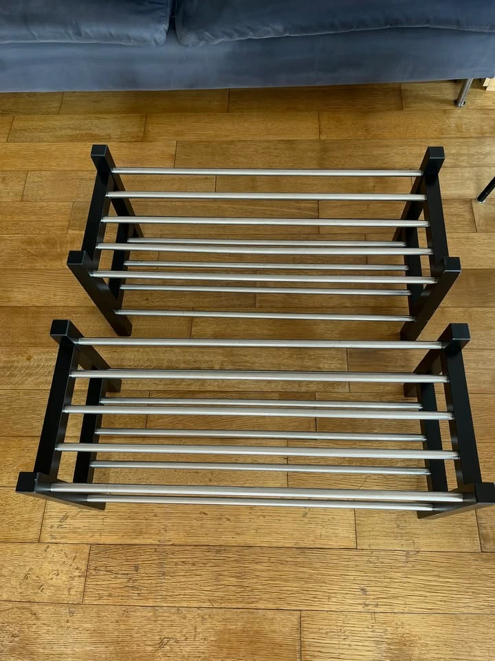 Two IKEA TJUSIG shoe racks - photo 2