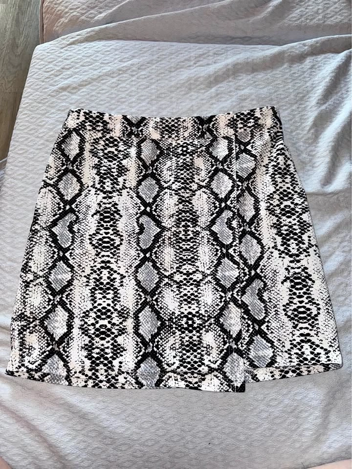 Snakeskin Mini Skirt