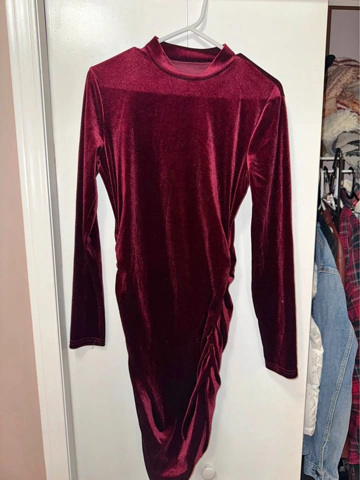 Long Sleeve velvet dress - size m