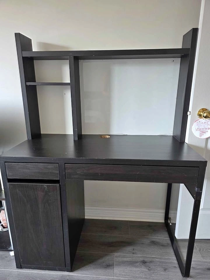 Ikea desk in black colour