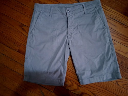 AG Adriano Goldschmied The Griffin Men's Solid Gray Chino Shorts