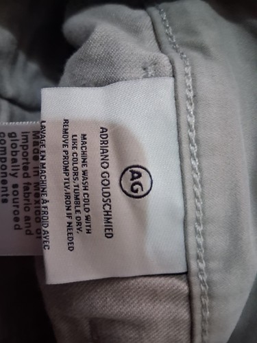 AG Adriano Goldschmied The Griffin Men's Solid Gray Chino Shorts - photo 5