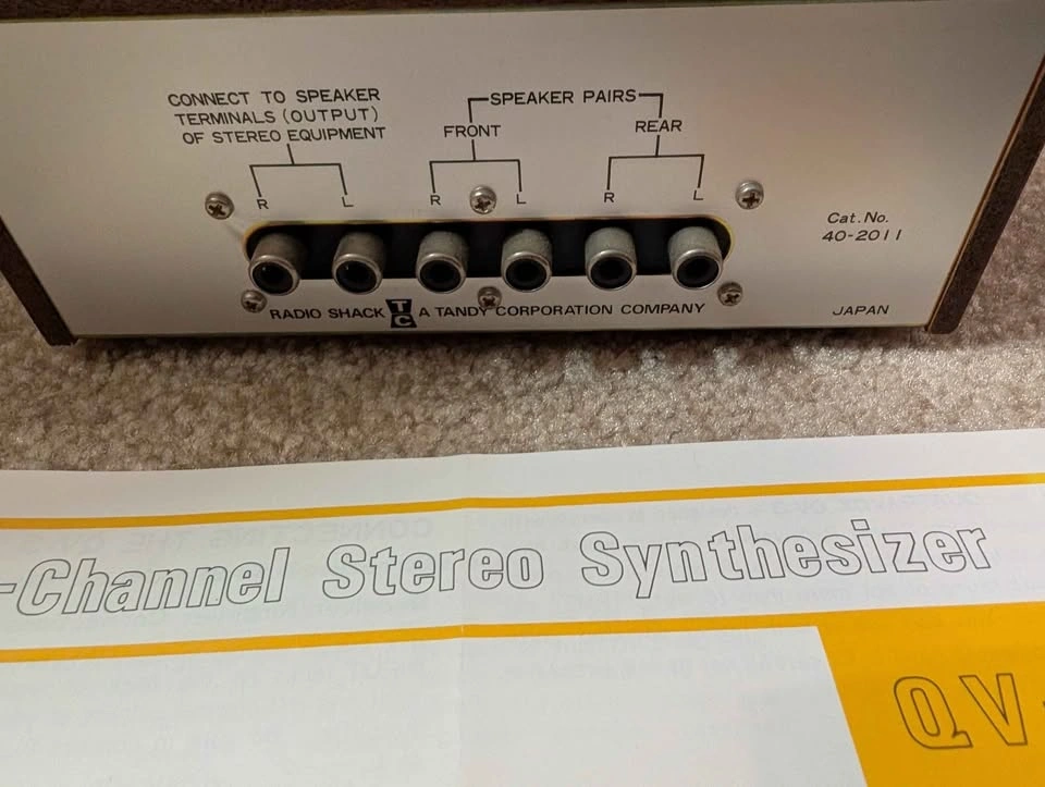 Realistic QV-3 Four Channel Synthesizer - photo 3