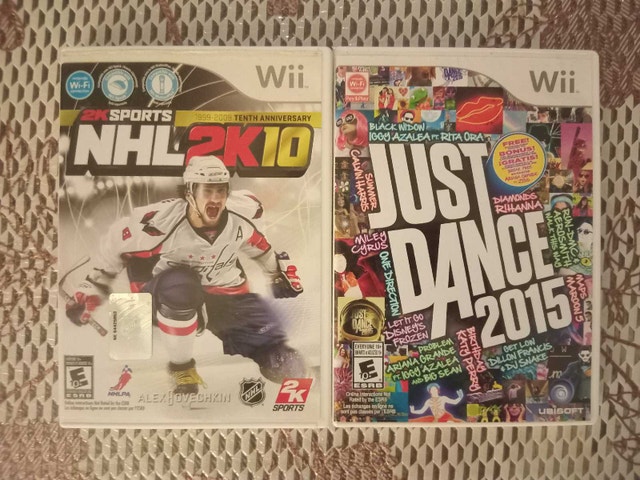 NHL 2K10 and Just Dance 2015 Wii Games