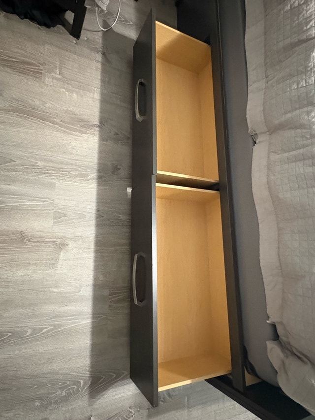Queen Bed Frame with 4 oversized drawers + Box spring - photo 5