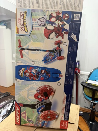 Huffy Kids Kick Scooter LED Spidey His Amazing Friends 3-Wheel - photo 2
