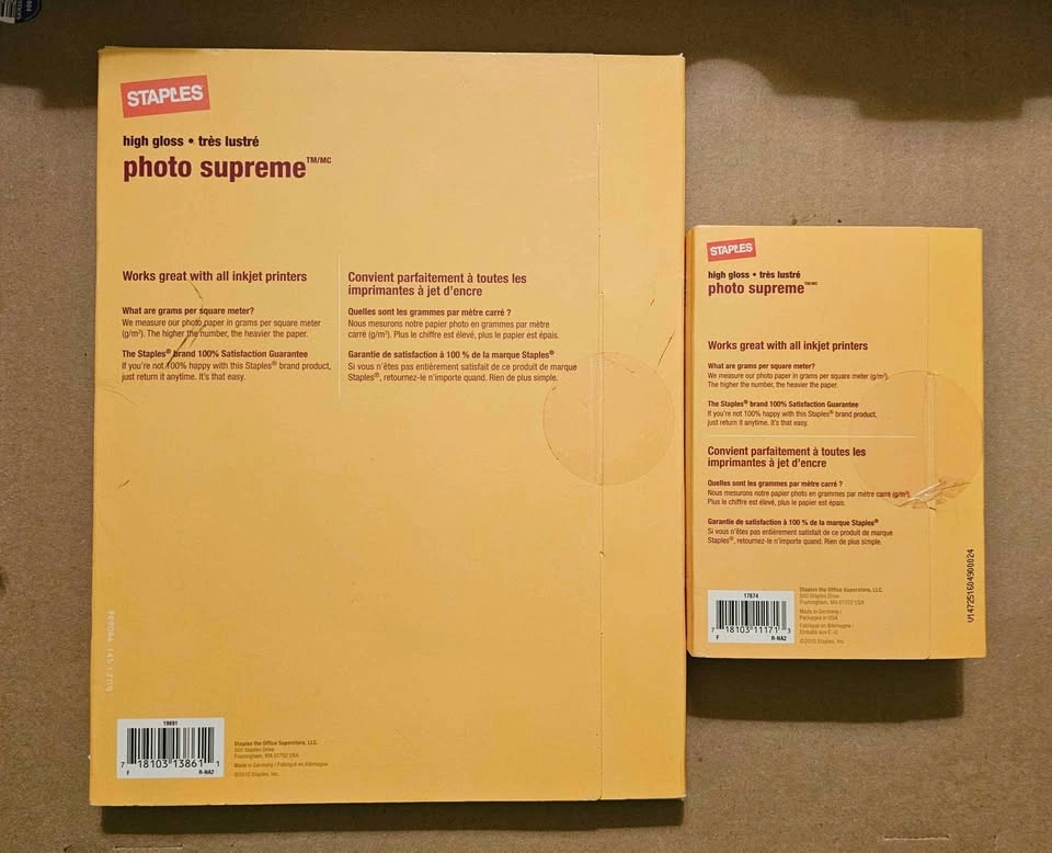 NEW Staples Photo Supreme High Gloss Inkjet Photo Paper - photo 2