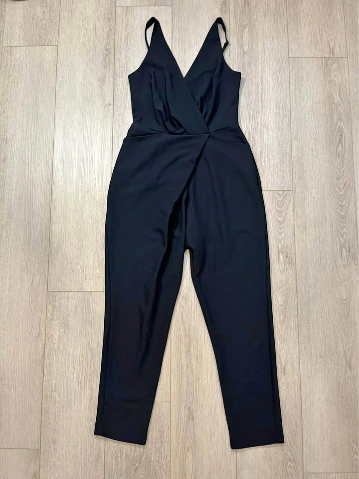 ASOS Black Sleeveless Crossover Jumpsuit - Size 2