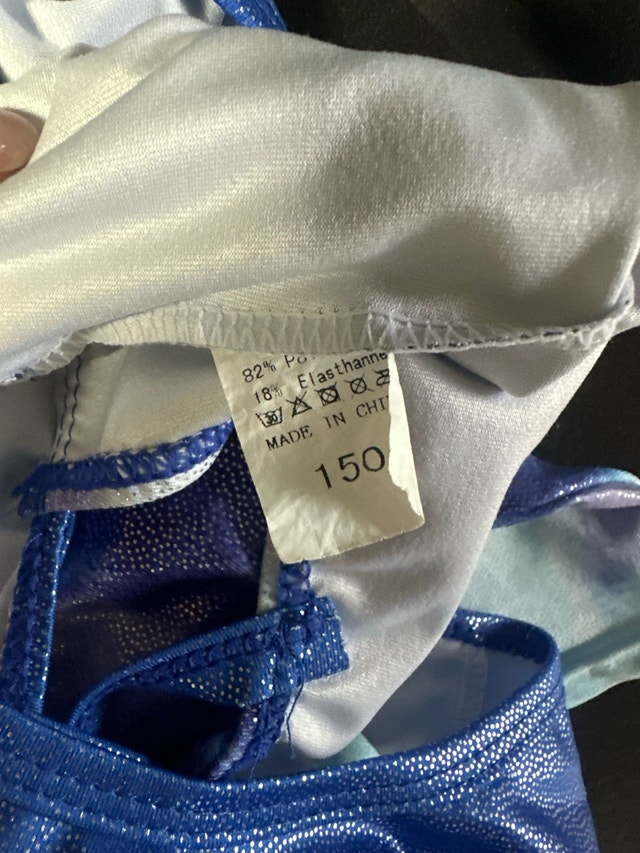 Blue Tie-Dye Gymnastics Leotard Size 150 - photo 3
