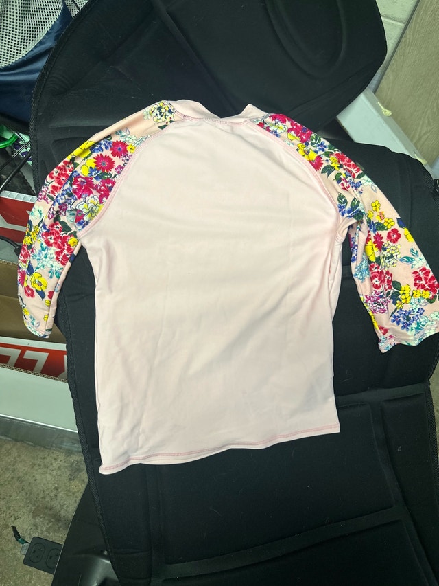 Girls Floral Long Sleeve Swim Shirt - photo 2