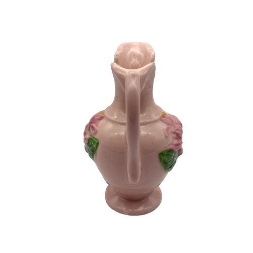 VTG 1940s Hull Art Pottery Magnolia Ewer Pitcher Pink Glossy Gla - photo 2
