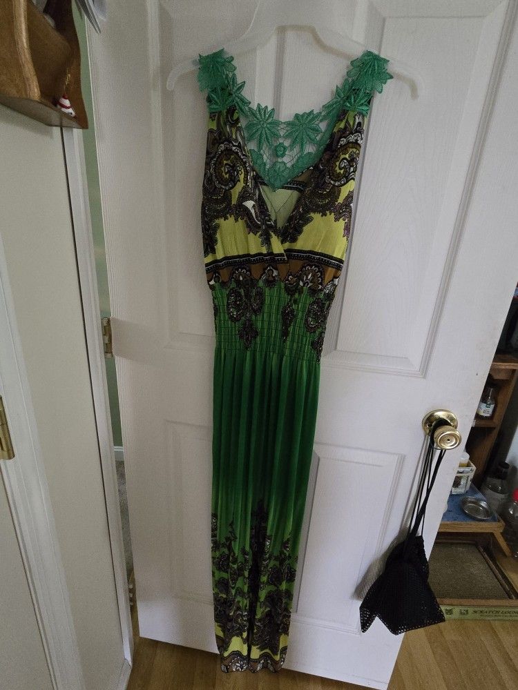 Long Sundress Green & Yellow - photo 2