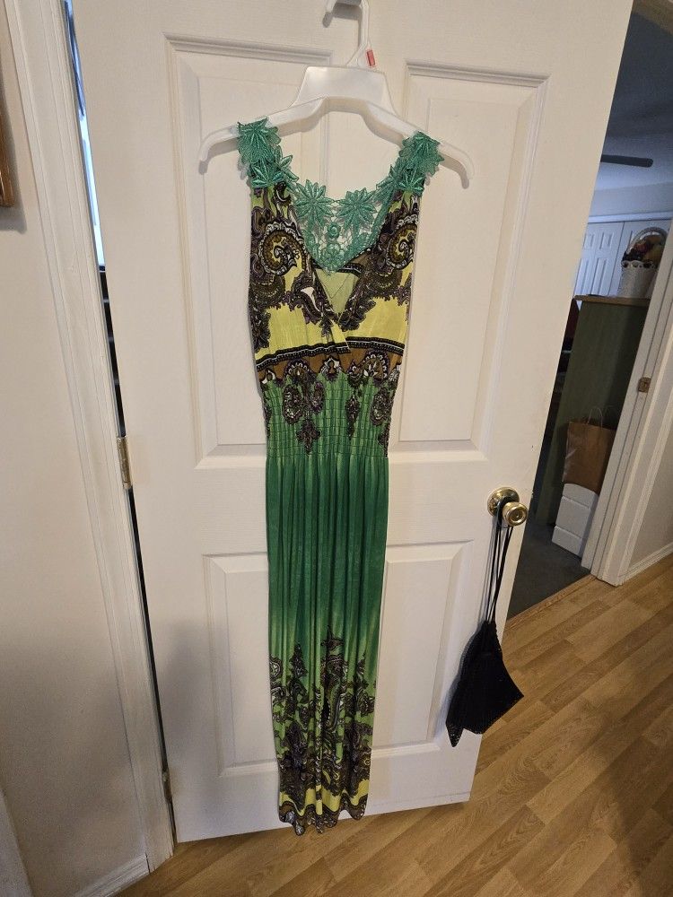 Long Sundress Green & Yellow - photo 3