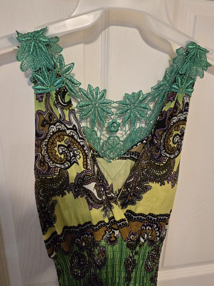 Long Sundress Green & Yellow - photo 4