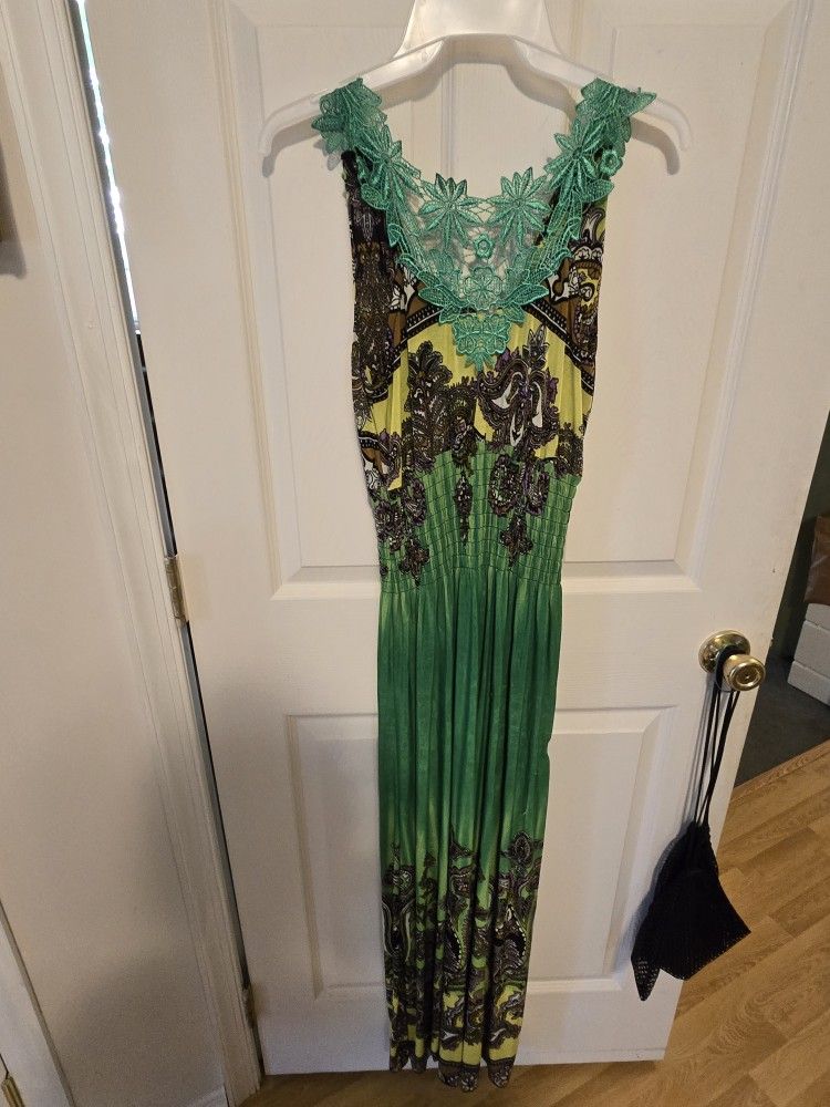 Long Sundress Green & Yellow - photo 5