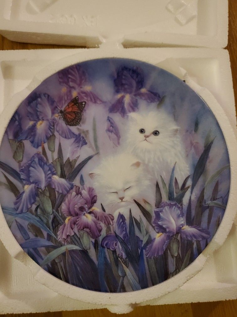 🥕  Beautiful Cat Collector Plate