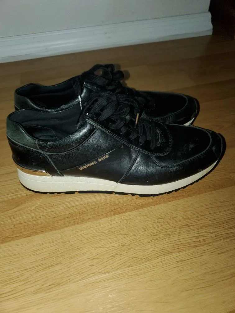 MK Black Leather Sneakers W-9 image indicator(4)