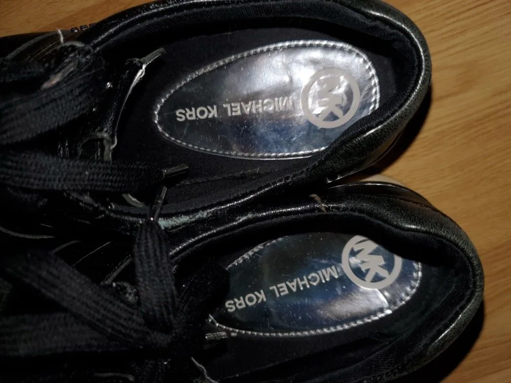 MK Black Leather Sneakers W-9 image indicator(6)