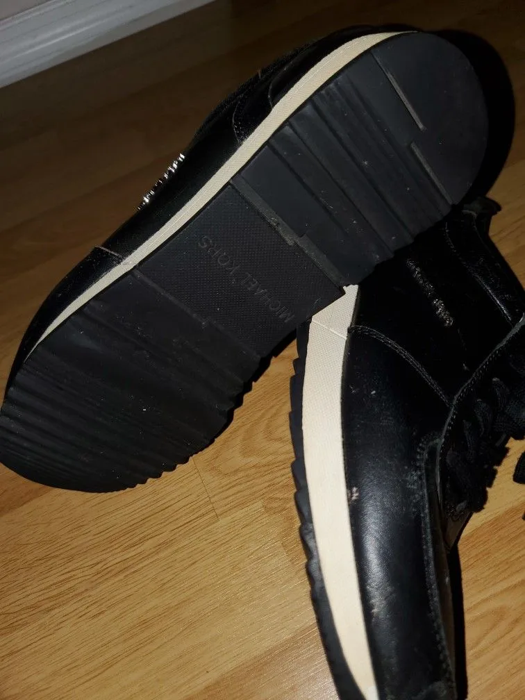 MK Black Leather Sneakers W-9 image indicator(7)