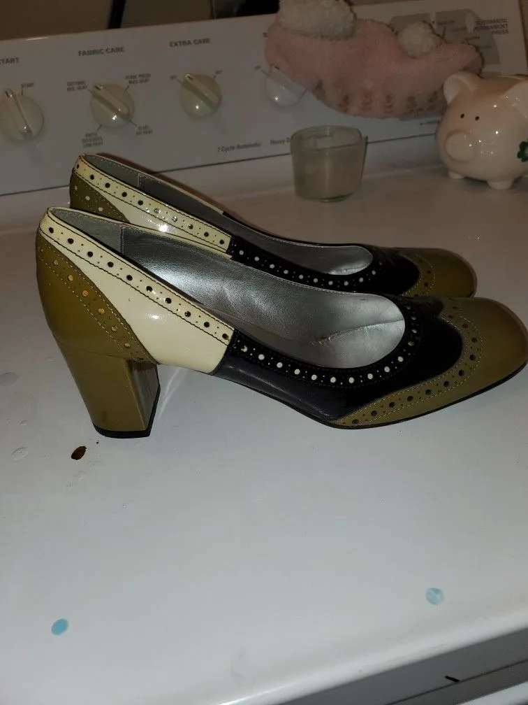 Patent Leather Block Heels - 10 thumbnail