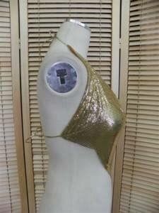 Golden halter top