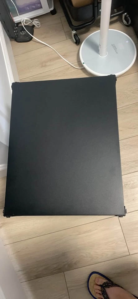 Black Metal 2-Tier Side Table/Nightstand - photo 2