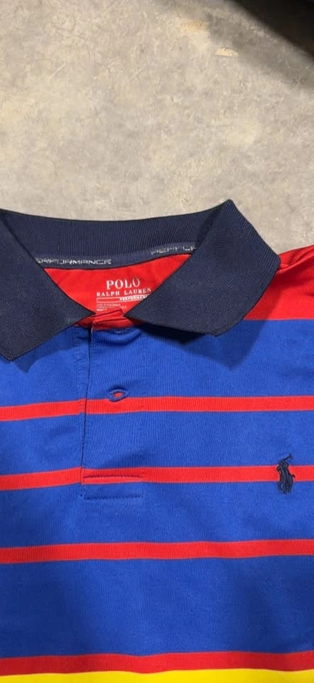 Polo Striped Blue Yellow Red Polo Shirt - photo 2