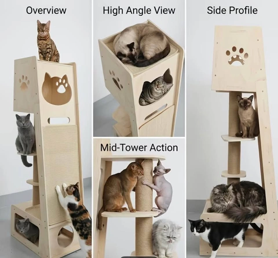 2 in 1 Cat Scratcher & Tower - photo 5