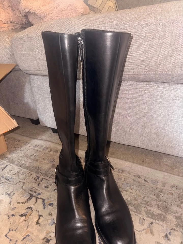 Cole Haan Black Leather Tall Boots - photo 3
