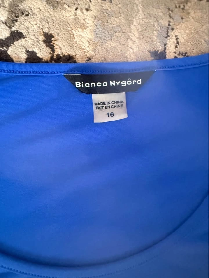 Bianca Nygård Blue Cowl Neck Top - photo 3