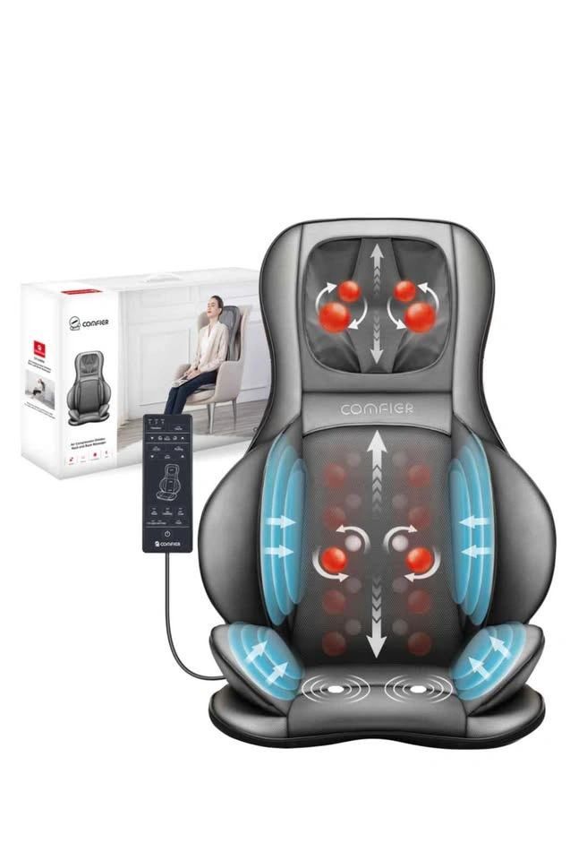 Comfier Shiatsu Neck & Back Massager with Heat + Air Compression - photo 2