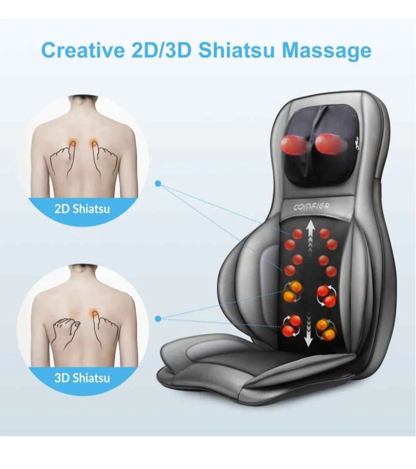 Comfier Shiatsu Neck & Back Massager with Heat + Air Compression - photo 3