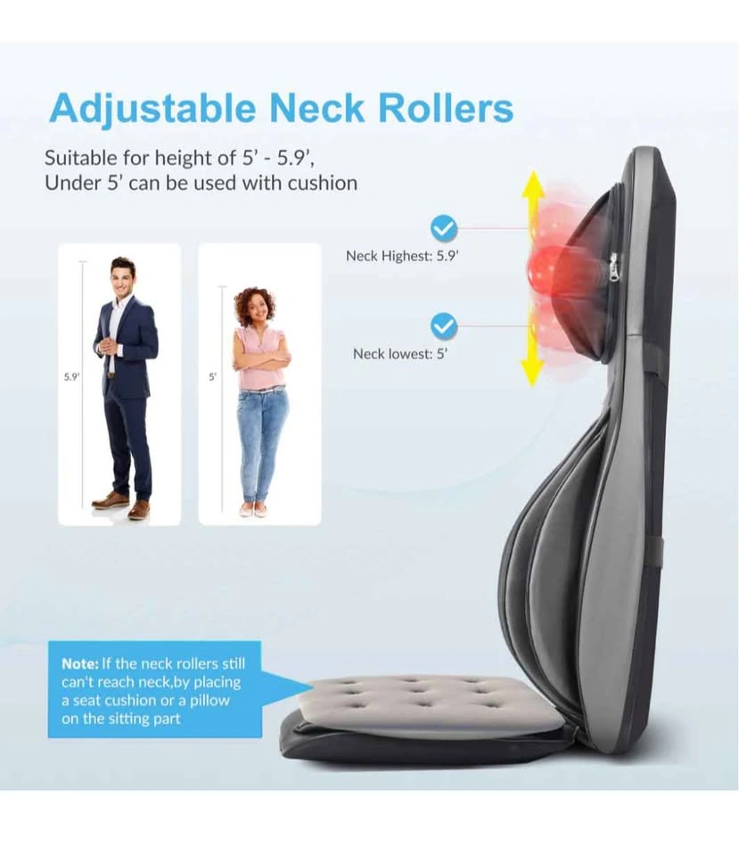 Comfier Shiatsu Neck & Back Massager with Heat + Air Compression - photo 5
