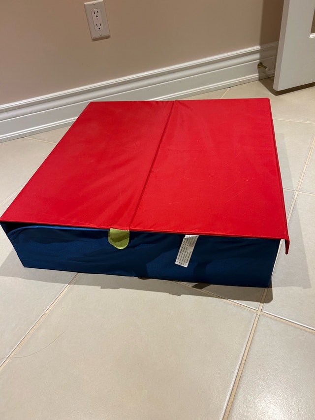 IKEA NÖJE Toy Storage Box with Lid – Blue/Red - photo 2