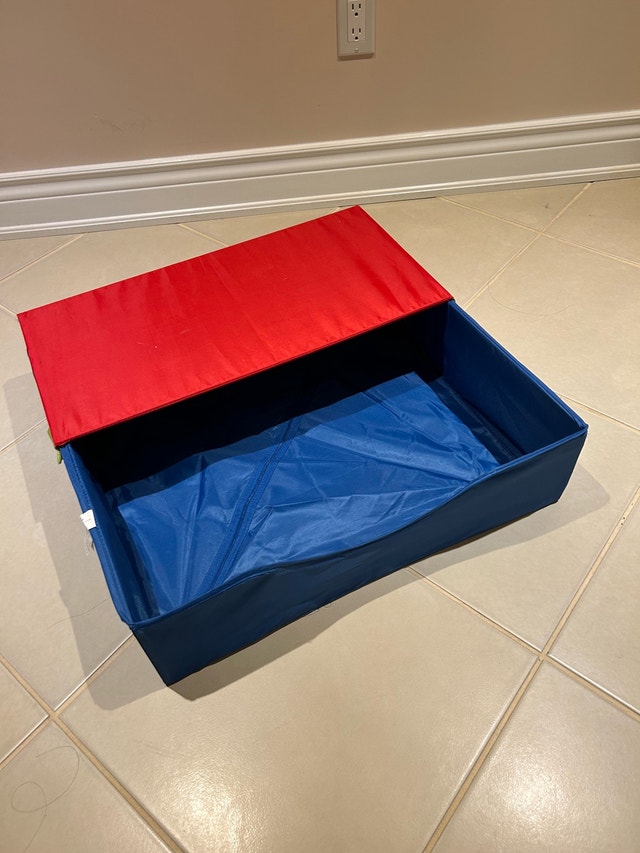 IKEA NÖJE Toy Storage Box with Lid – Blue/Red - photo 3