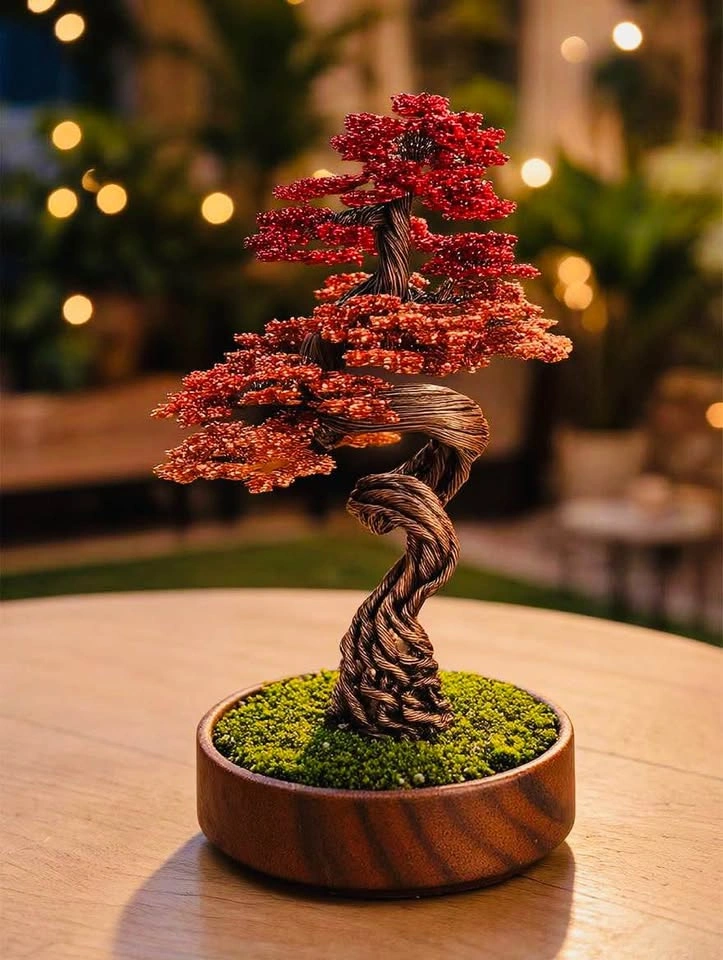 Autumn aluminum bonsai tree (HANDMADE) - photo 2