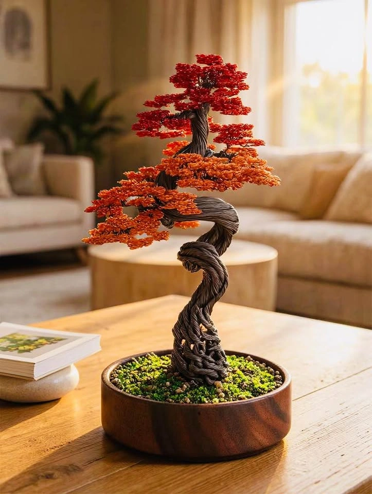 Autumn aluminum bonsai tree (HANDMADE) - photo 3