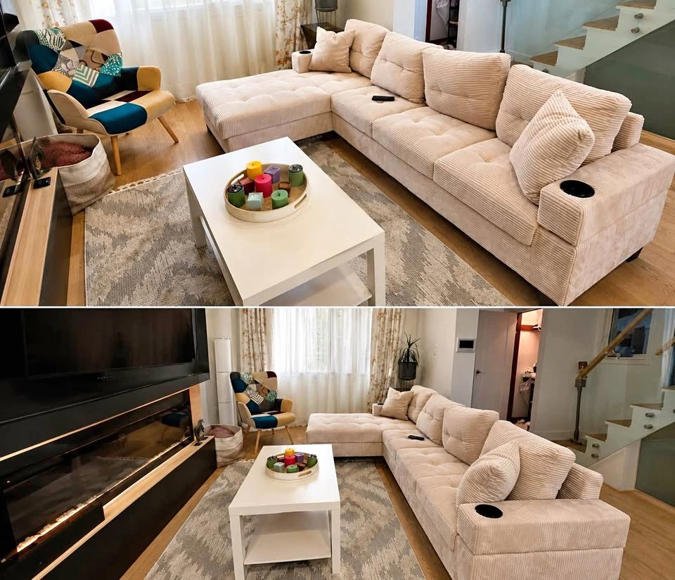 Modern Oversized L-Shaped Sectional Sofa | Excellent Condition