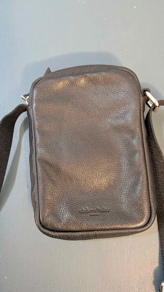 Club Rochelier Pebbled Leather Crossbody Bag | Black | 6" x 8" - photo 2