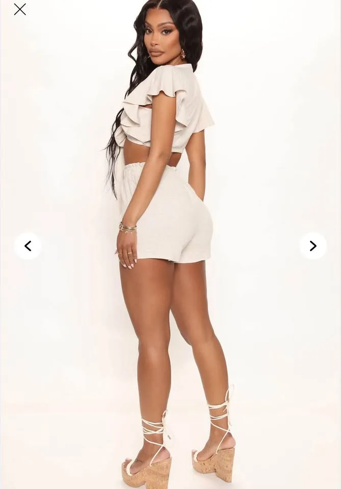 Linen Short Set (Oatmeal) NEW image indicator(3)