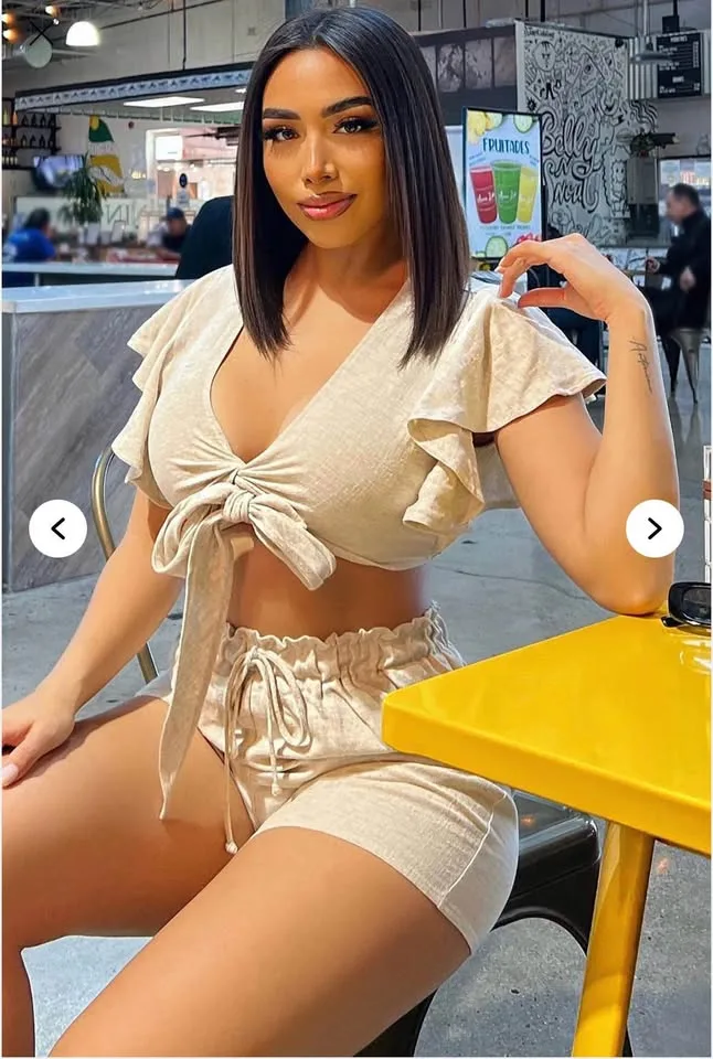 Linen Short Set (Oatmeal) NEW image indicator(4)