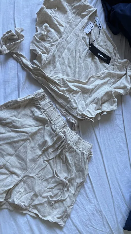 Linen Short Set (Oatmeal) NEW image indicator(6)