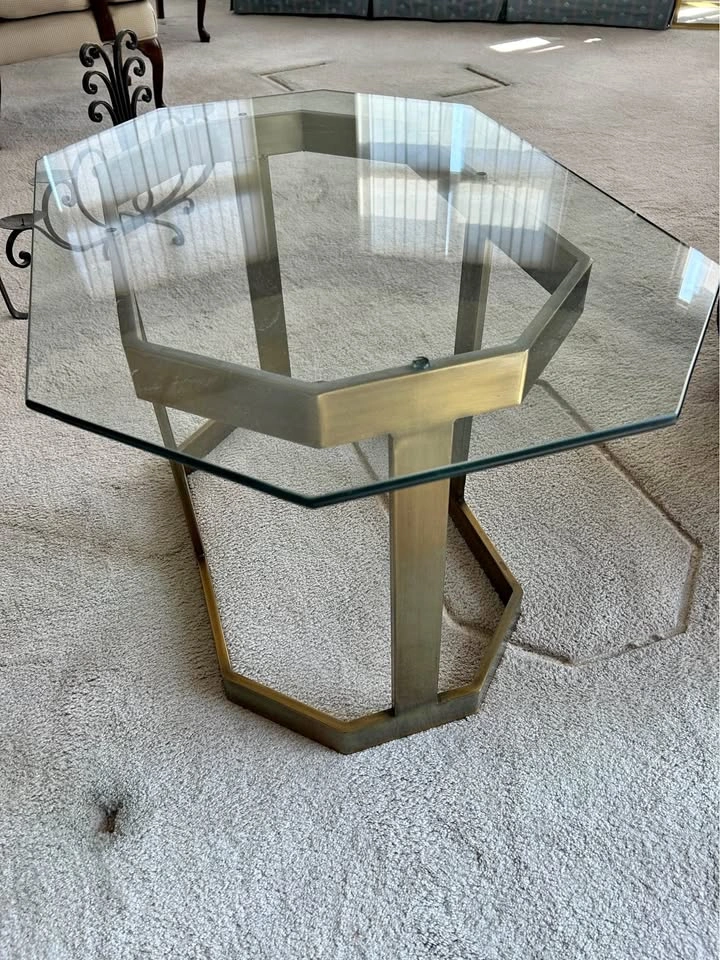 Glass coffee table